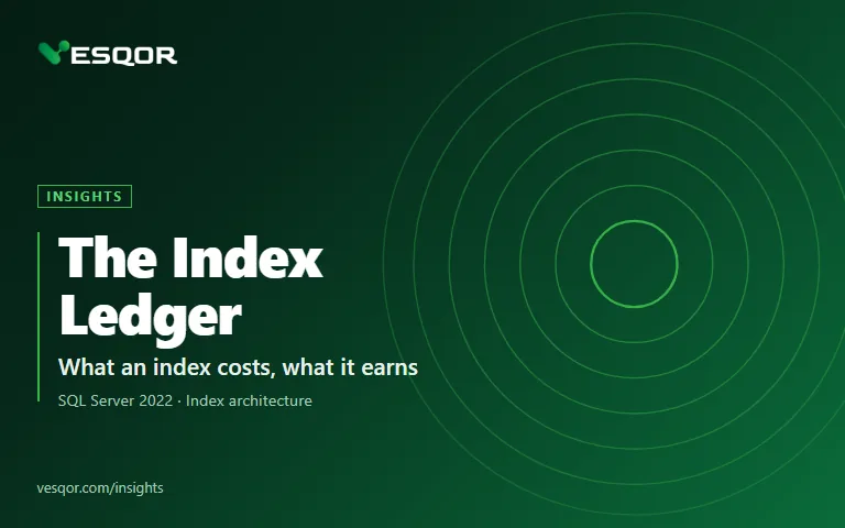 The Index Ledger: SQL Server 2022 index architecture cover